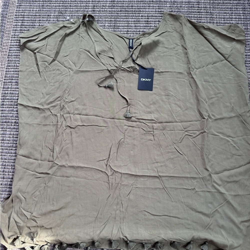 DKNY Olive Green Swim Coverup